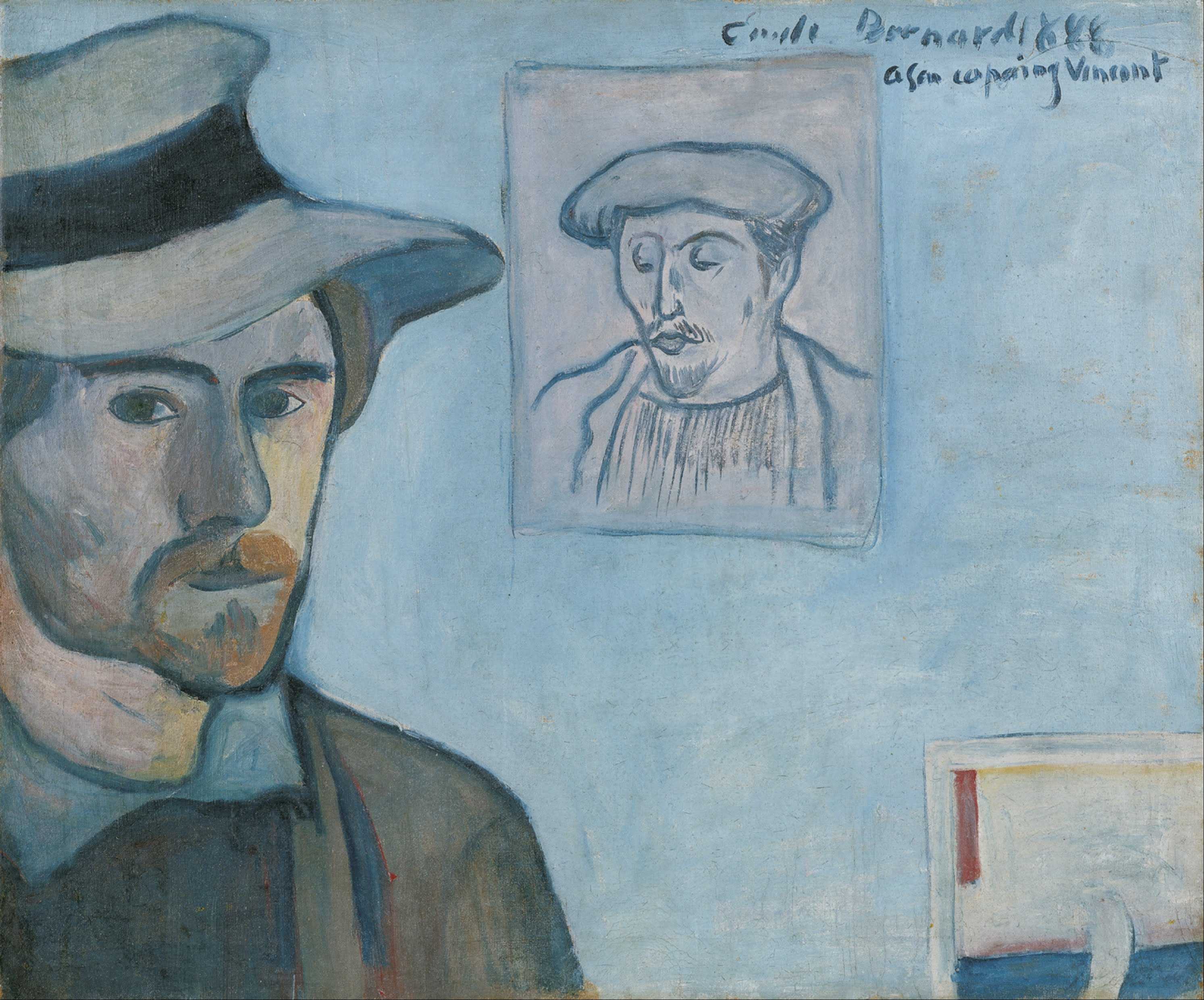 Find out more about Emile Bernard - Self-portrait with portrait of Gauguin