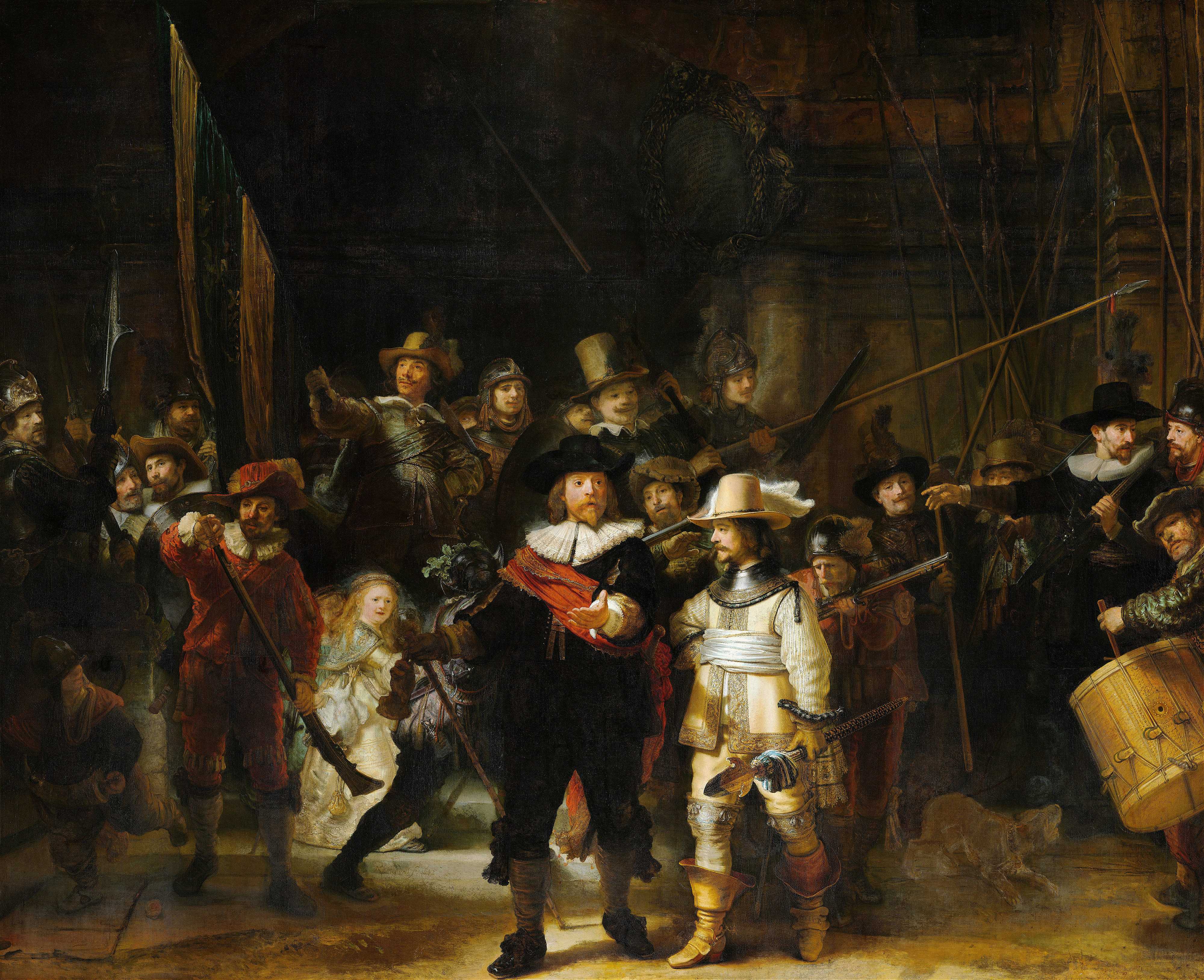 Find out more about Rembrandt van Rijn - Night Watch, Militia Company of District II under the Command of Captain Frans Banninck Cocq