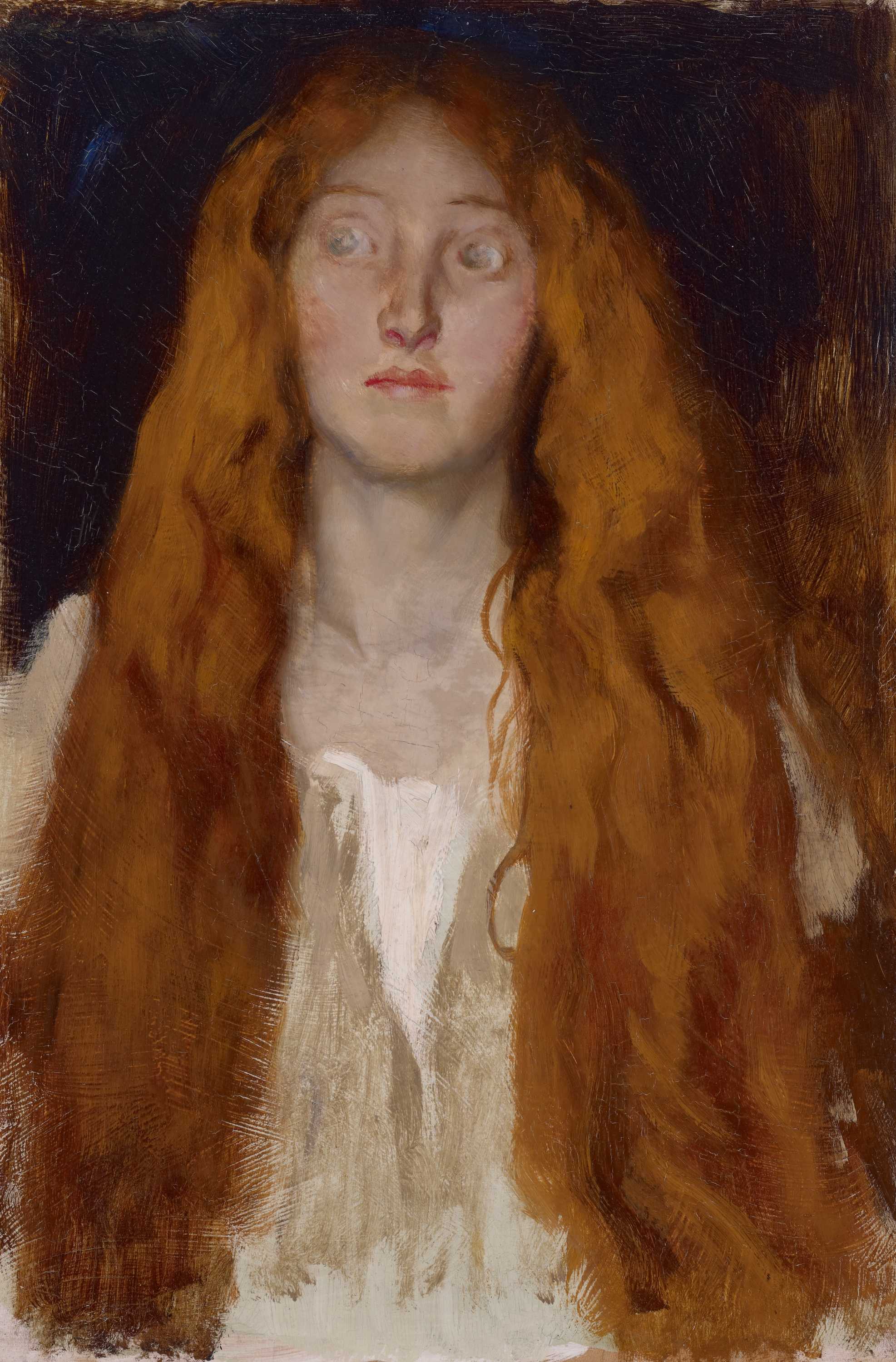 Find out more about Edwin Austin Abbey - Figure Study of Ophelia, for The Play Scene, Hamlet, Act III, Scene II