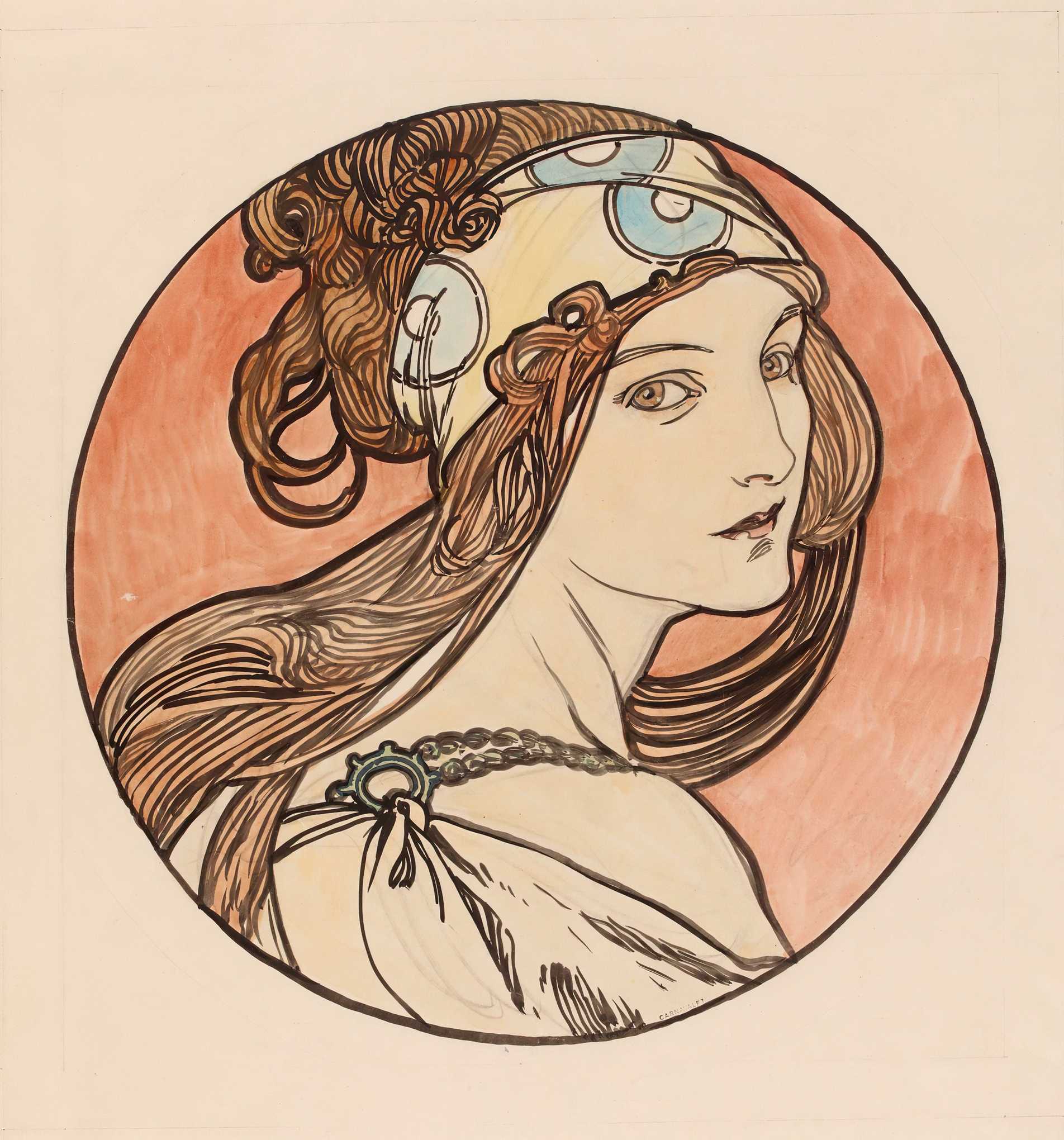 Find out more about Alphonse Mucha - Vitrail pour la façade de la boutique Fouquet