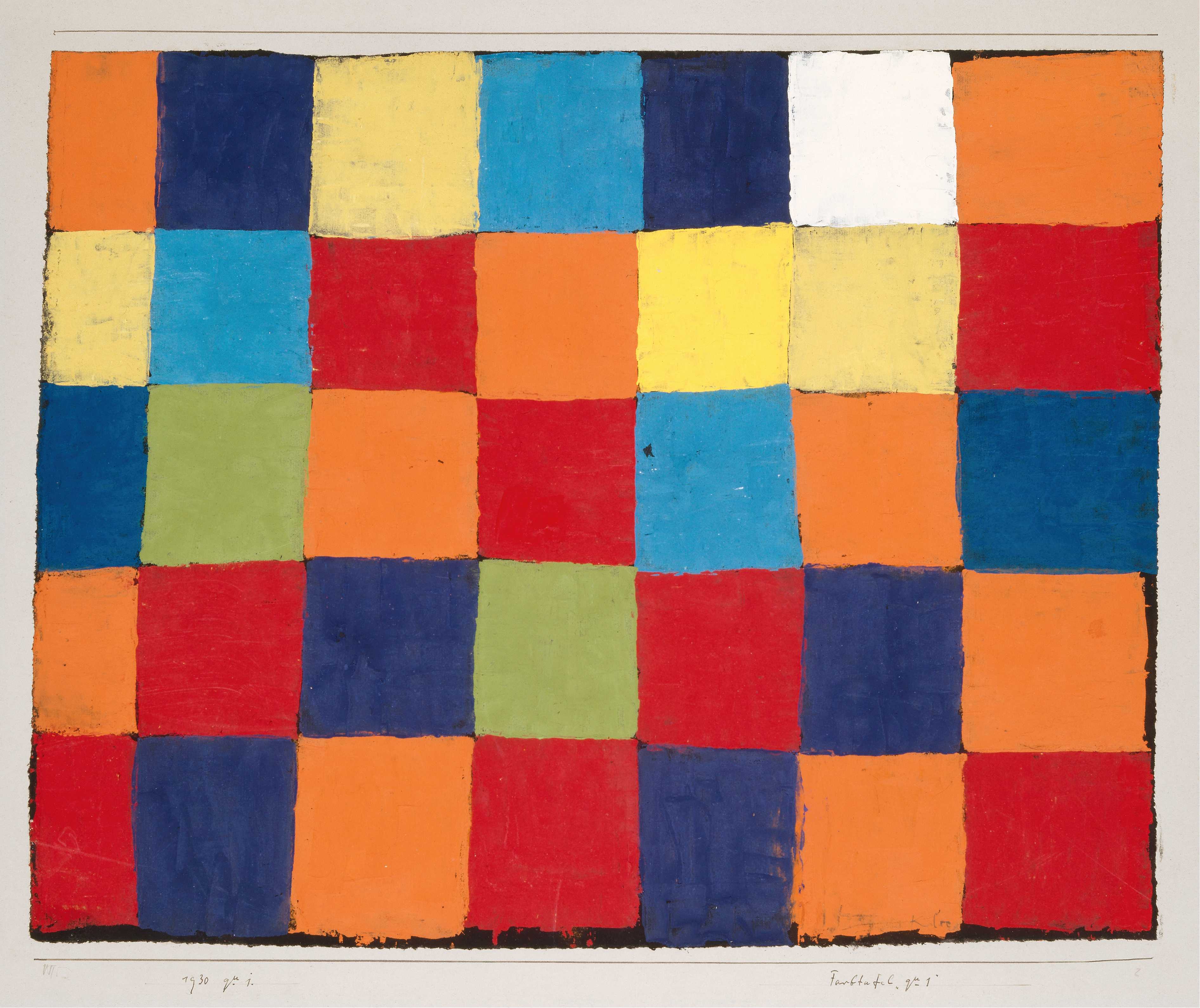 Find out more about Paul Klee - Color chart ‘Qu 1’