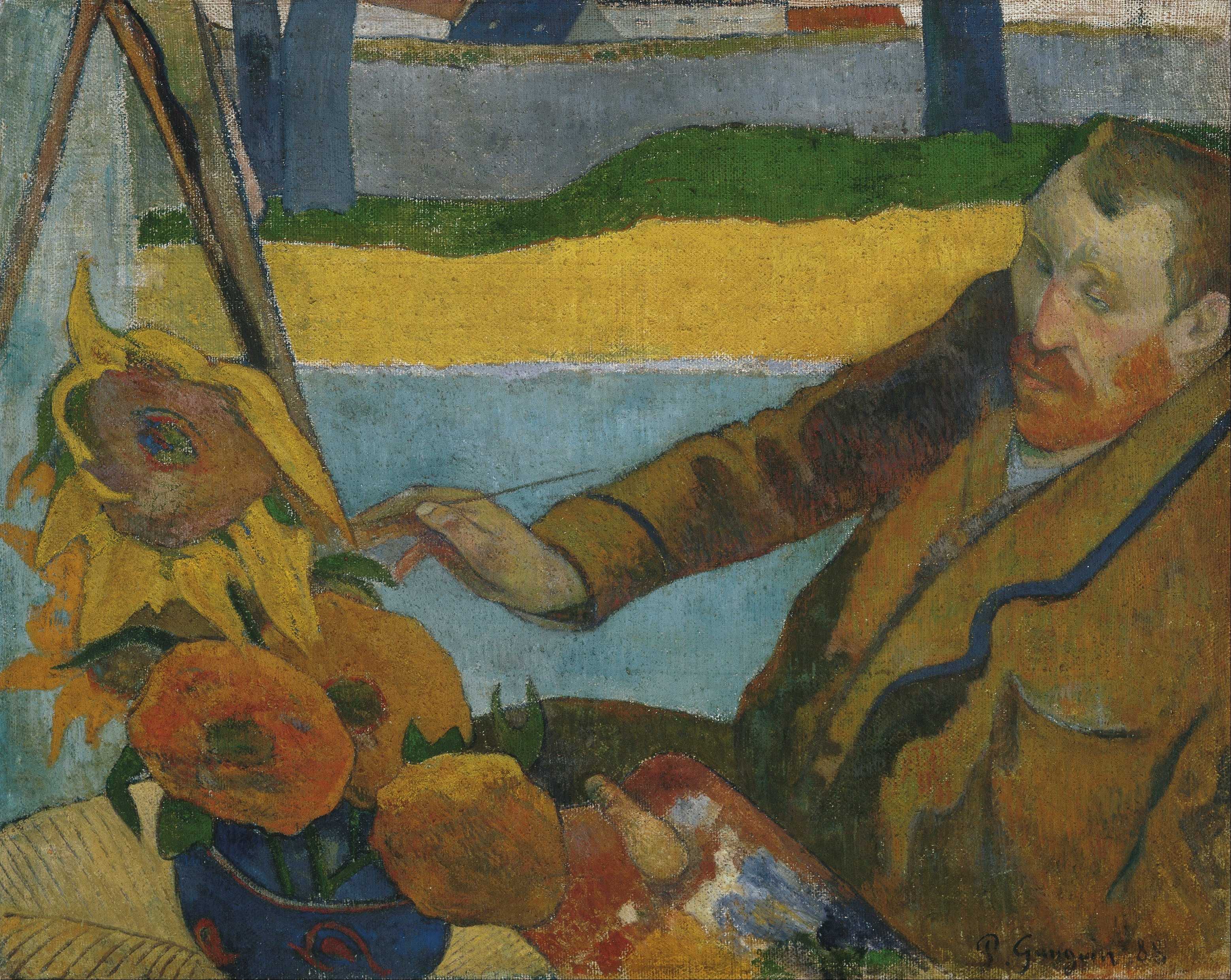 Find out more about Paul Gauguin - Vincent Van Gogh Painting Sunflowers