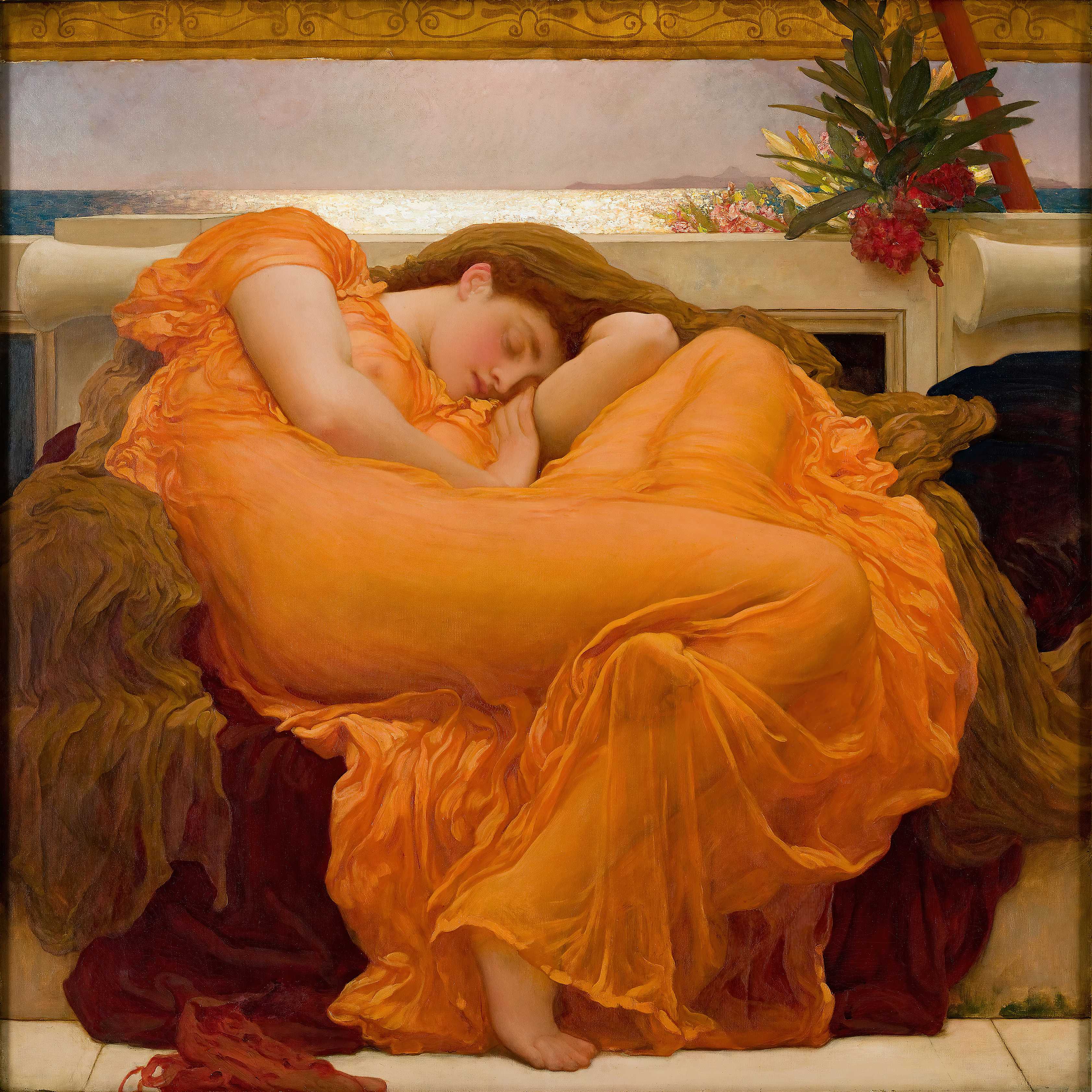 Find out more about Frederic Leighton - Flaming June