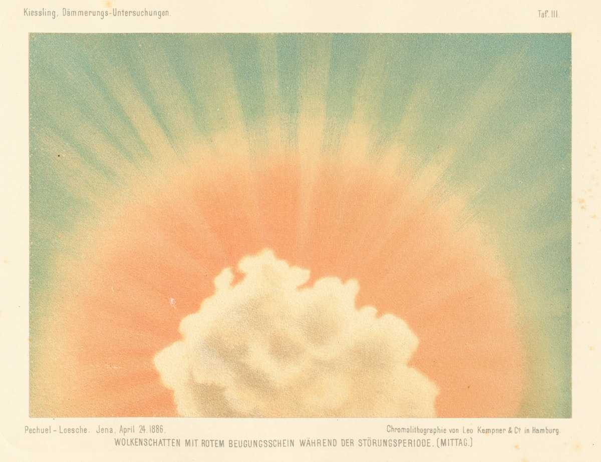 Find out more about Eduard Pechuël-Loesche - Cloud Shadow With Red Diffusion Light During the Disturbance Period (Midday)