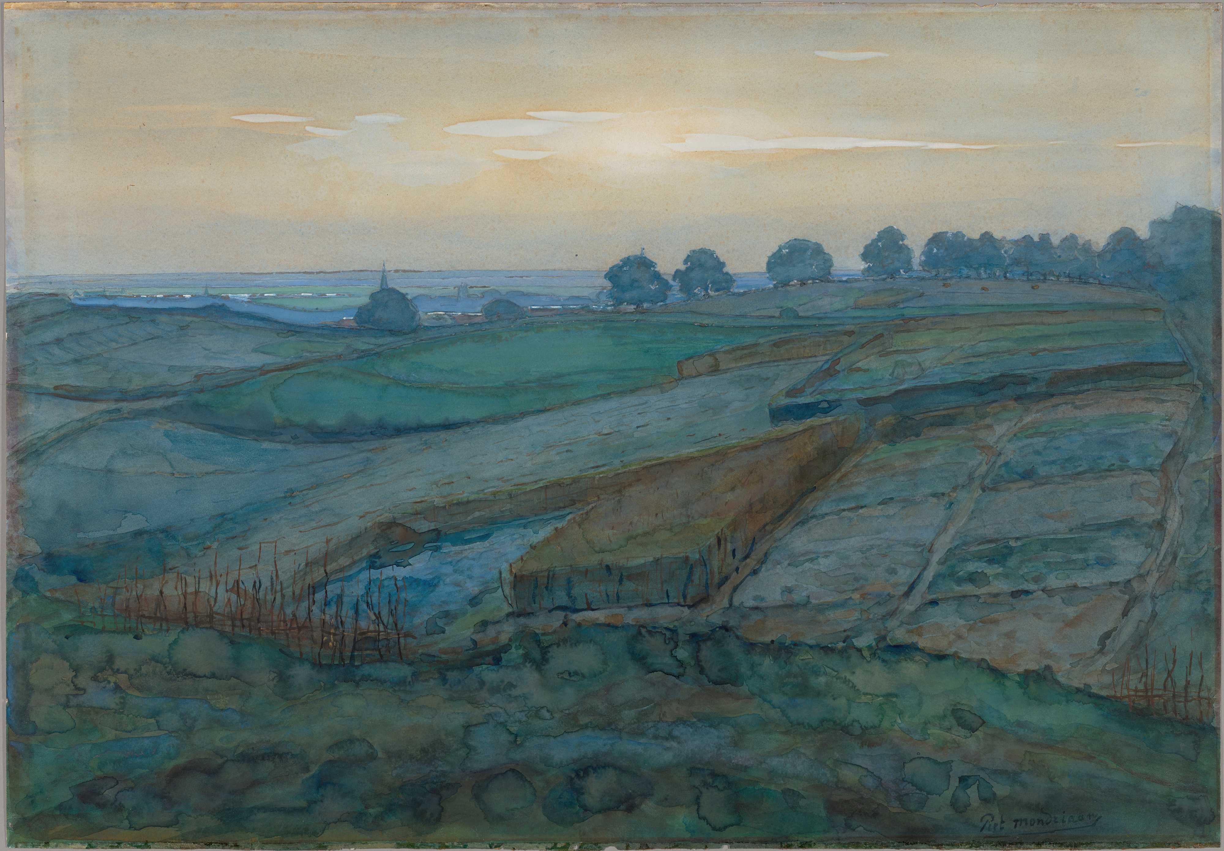 Find out more about Piet Mondrian - Landscape near Arnhem