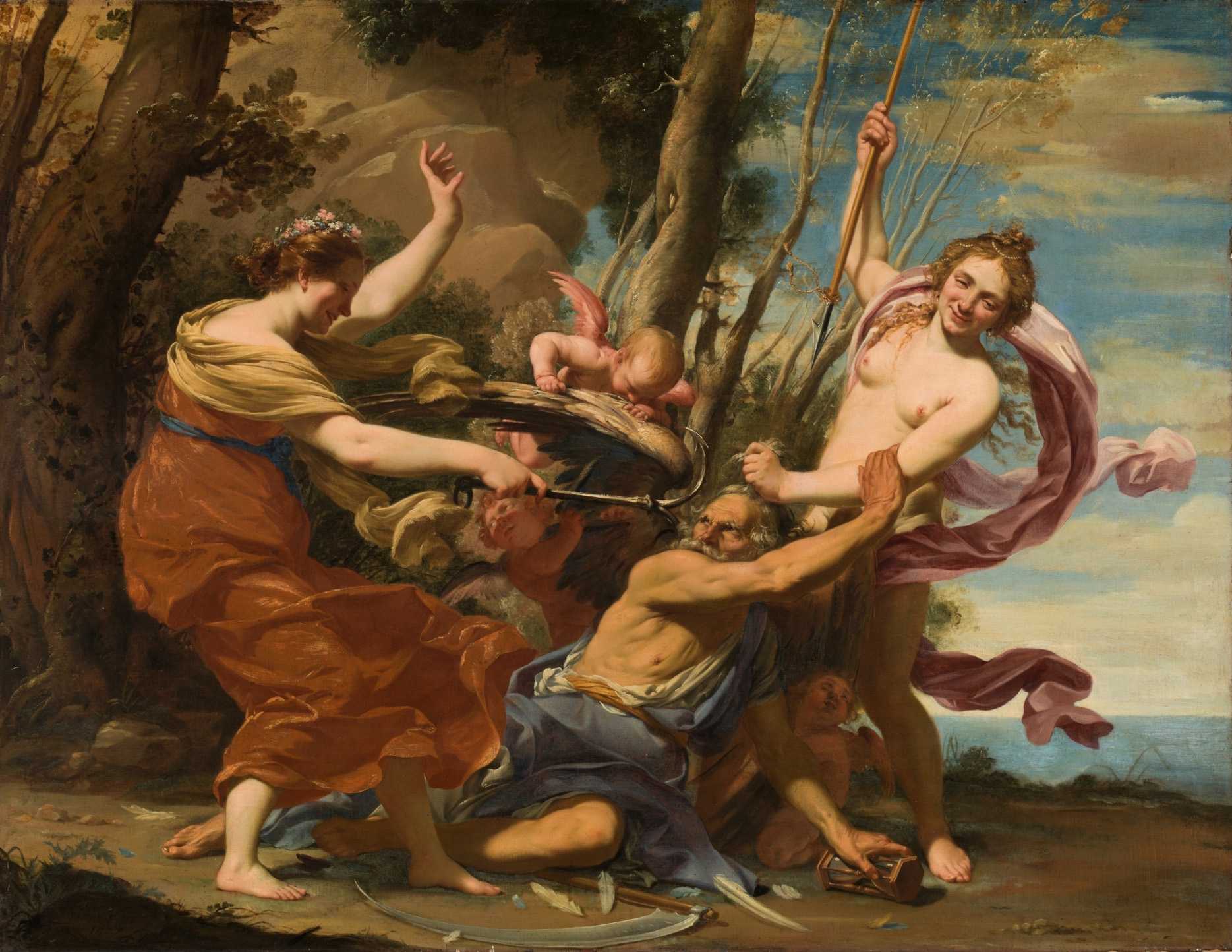 Find out more about Simon Vouet - Father Time Overcome by Love, Hope and Beauty